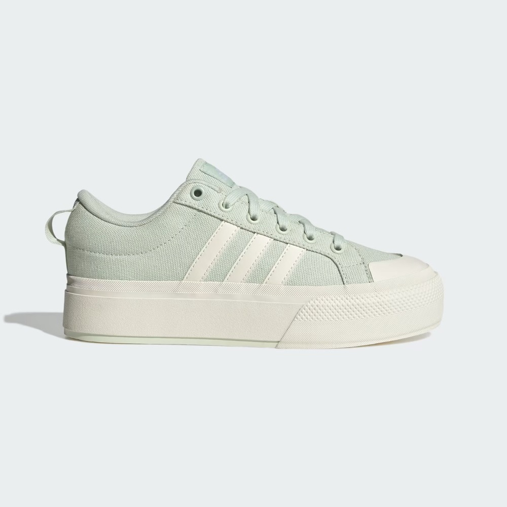 Adidas Bravada 2.0 Platform Light Green Mint Women’s Linen Green Sneakers 8.5